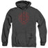 BSG/RED SQUADRON PATCH - ADULT HEATHER HOODIE - BLACK