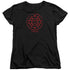 BSG/RED SQUADRON PATCH - S/S WOMENS TEE - BLACK