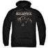 BATTLESTAR GALACTICA/BATTLE CAST - ADULT PULLOVER HOODIE - BLACK