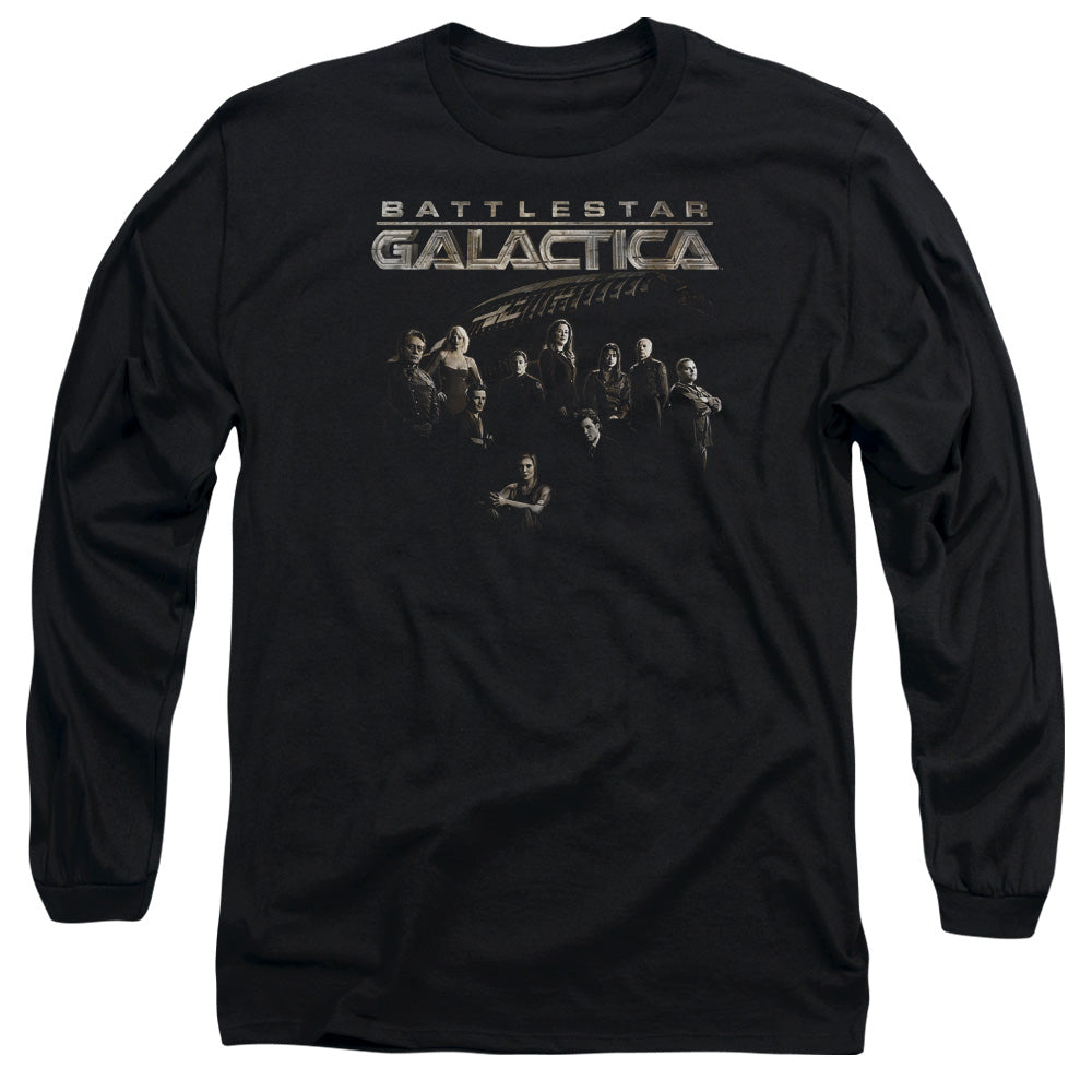 BATTLESTAR GALACTICA/BATTLE CAST - L/S ADULT 18/1 - BLACK