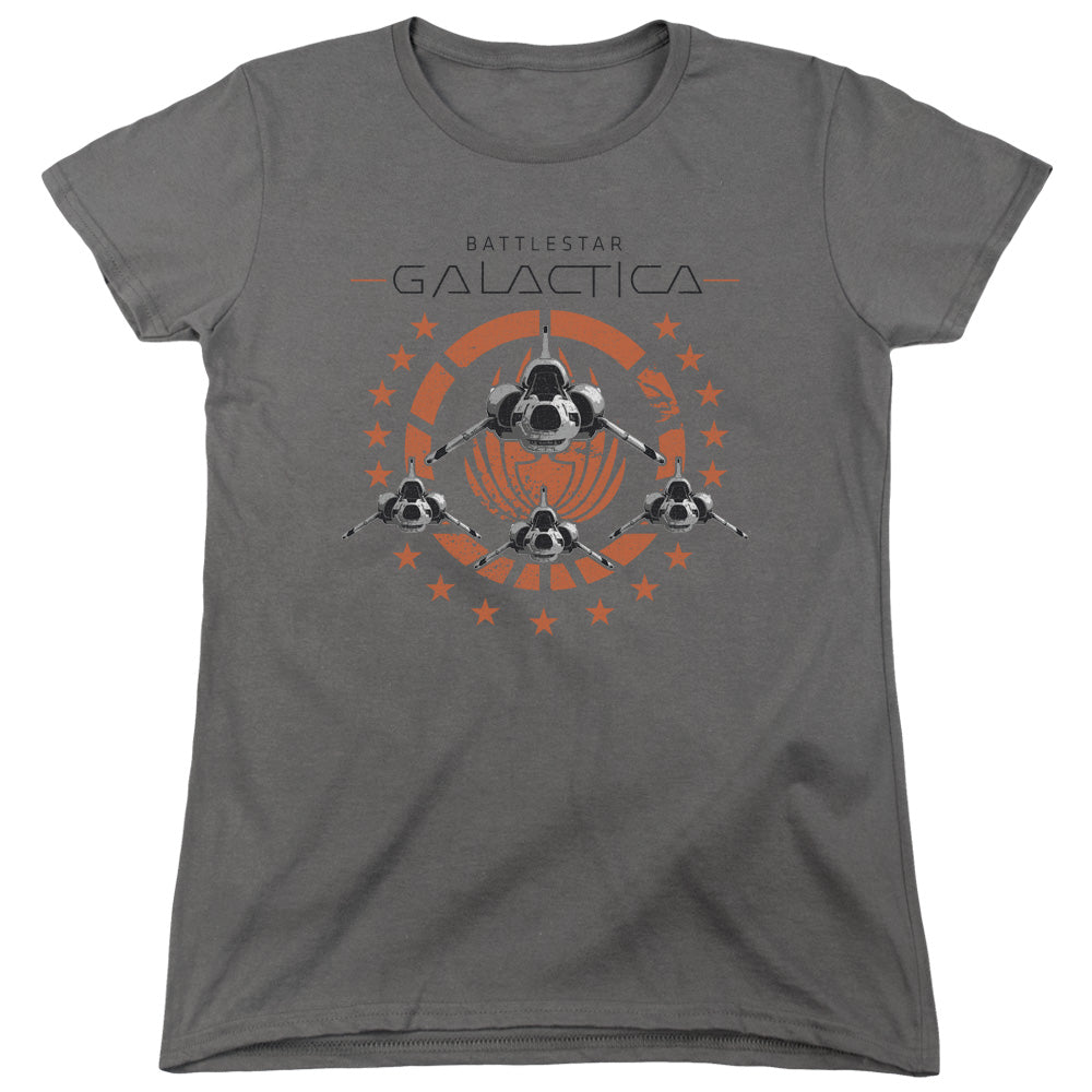 BSG/SQUADRON - S/S WOMENS TEE - CHARCOAL