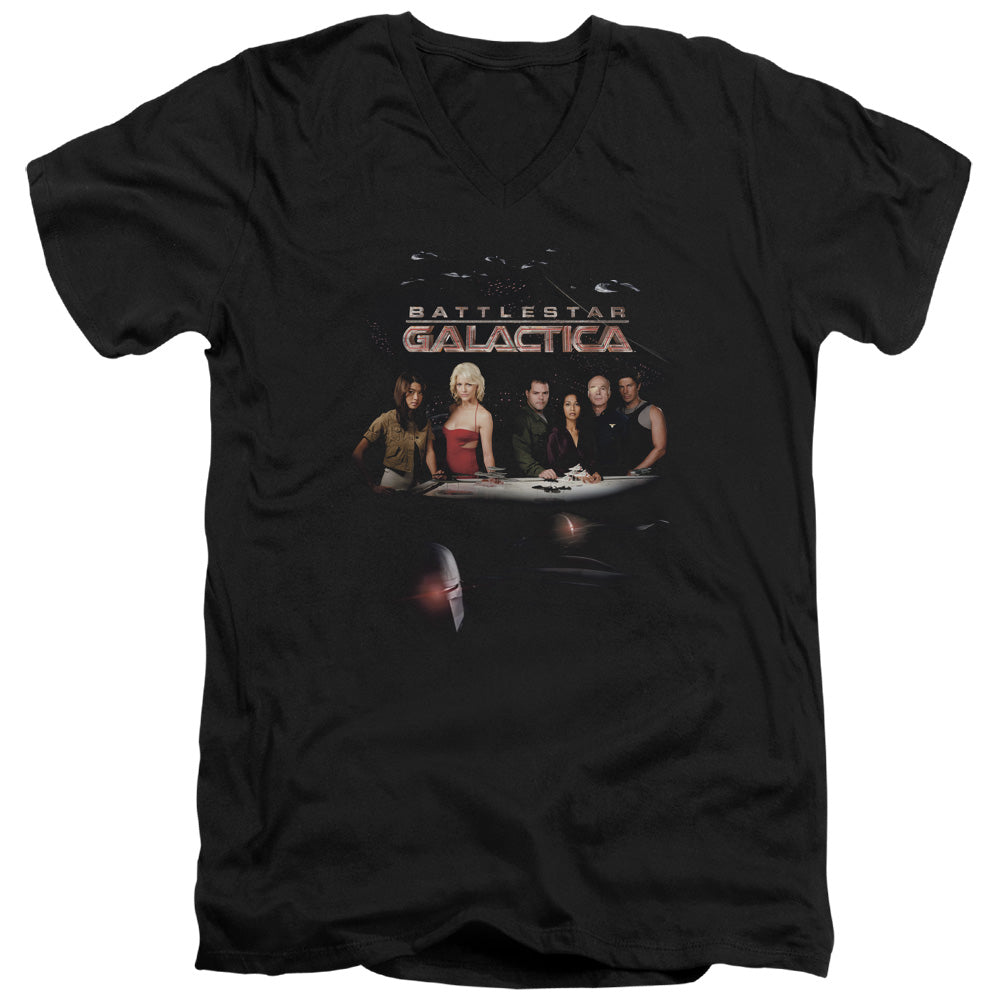 BSG/DESTINY - S/S ADULT V-NECK 30/1 - BLACK