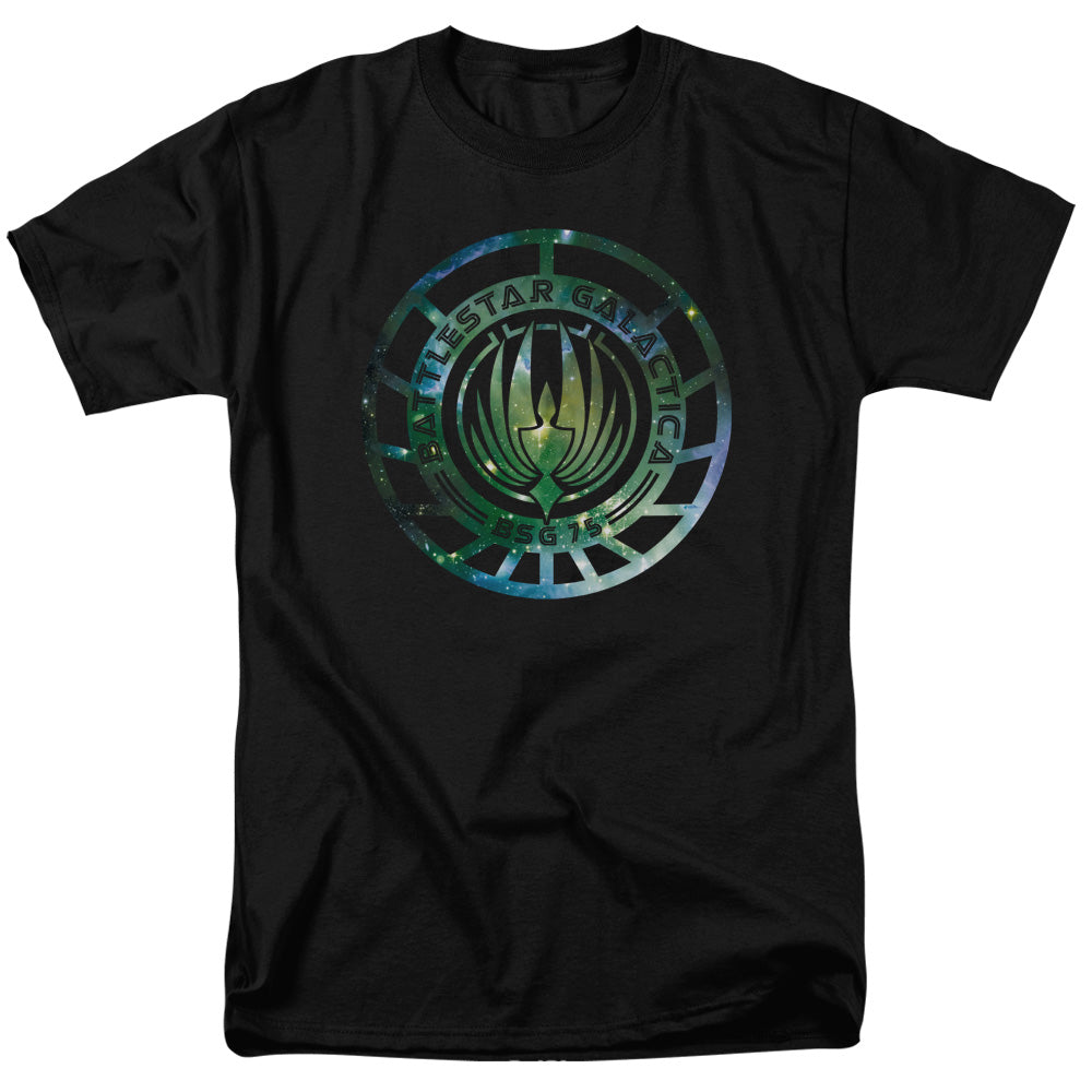 BATTLESTAR GALACTICA (NEW)/GALAXY EMBLEM - S/S ADULT 18/1  -  BLACK