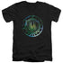 BATTLESTAR GALACTICA (NEW)/GALAXY EMBLEM - S/S ADULT V-NECK 30/1 - BLACK
