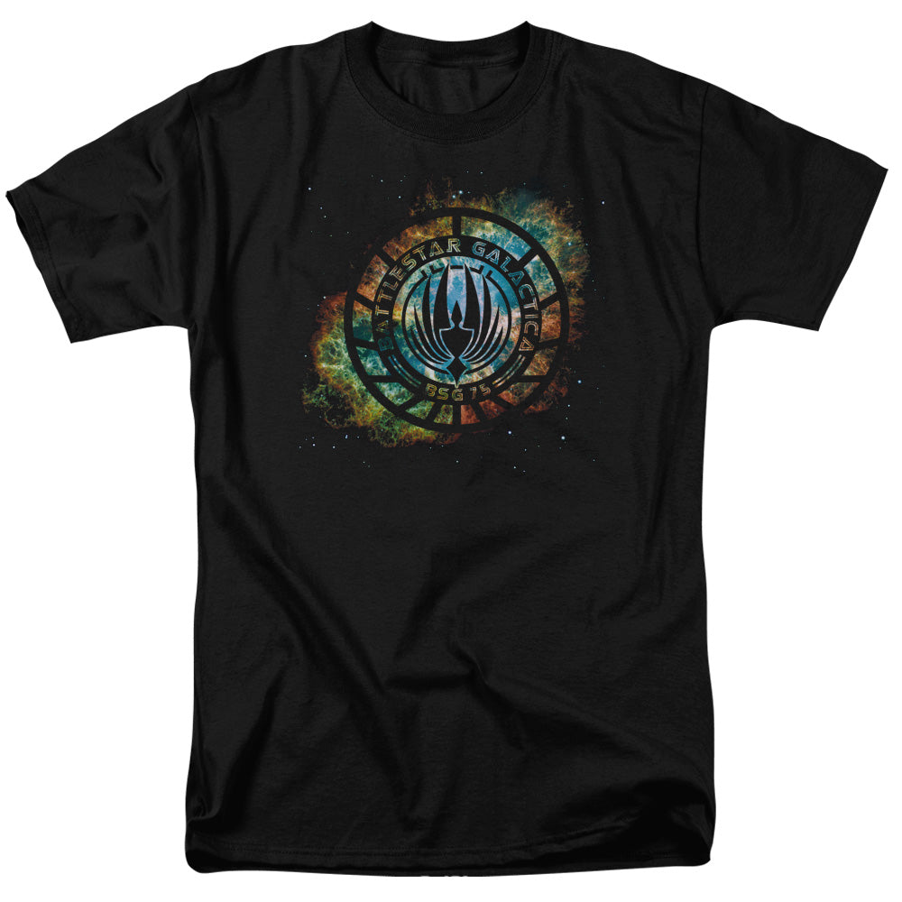 BATTLESTAR GALACTICA/EMBLEM KNOCK-OUT - S/S ADULT 18/1 - BLACK