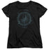 BATTLESTAR GALACTICA (NEW)/FADED EMBLEM - S/S WOMENS TEE - BLACK