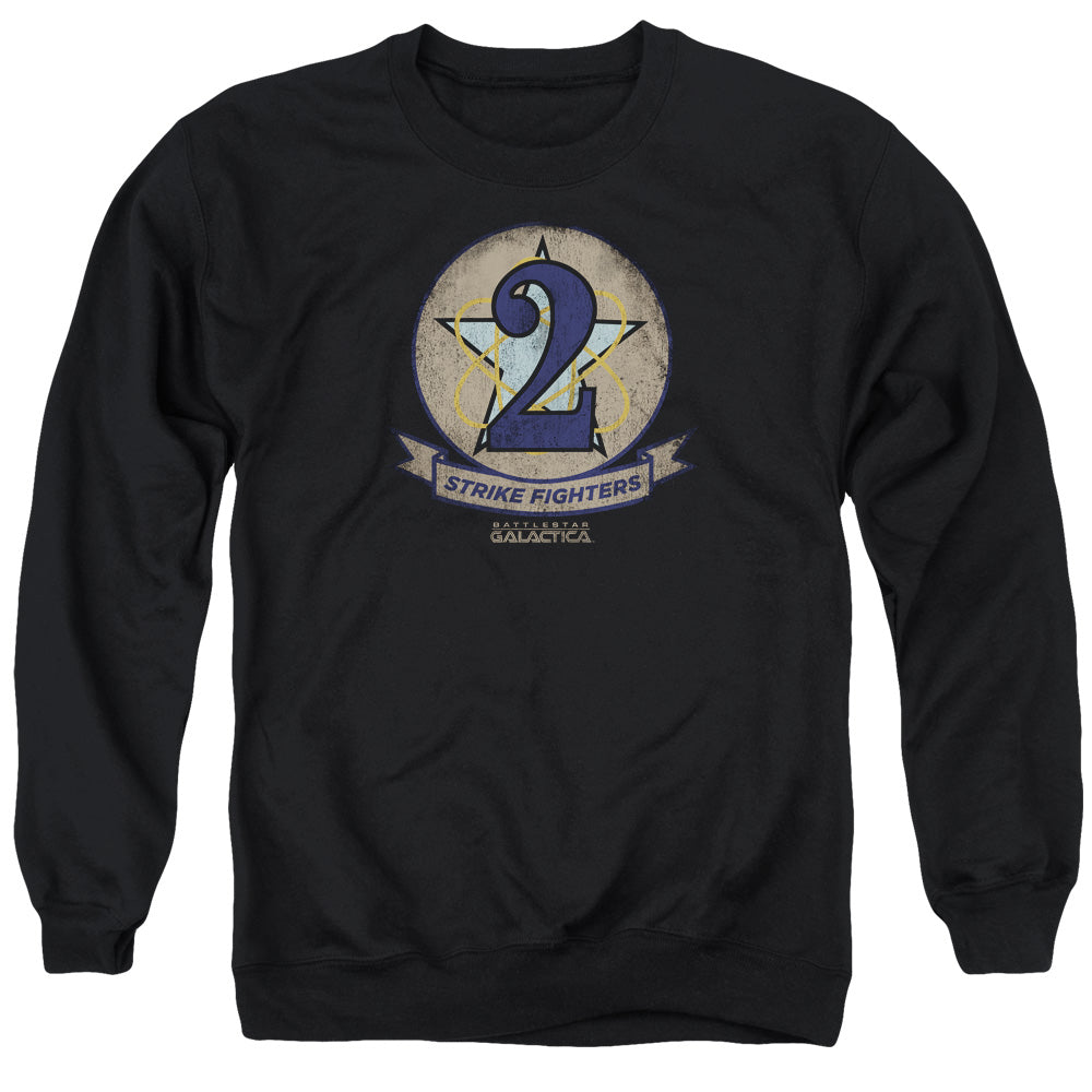 BSG/STRIKE FIGHTERS BADGE - ADULT CREWNECK SWEATSHIRT - BLACK