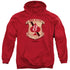 BSG/RED ACES BADGE - ADULT PULLOVER HOODIE - RED