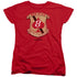 BSG/RED ACES BADGE - S/S WOMENS TEE - RED