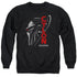 BSG/CYLON FACE - ADULT CREWNECK SWEATSHIRT - BLACK