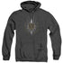 BSG/CREST OF SHIPS - ADULT HEATHER HOODIE - BLACK