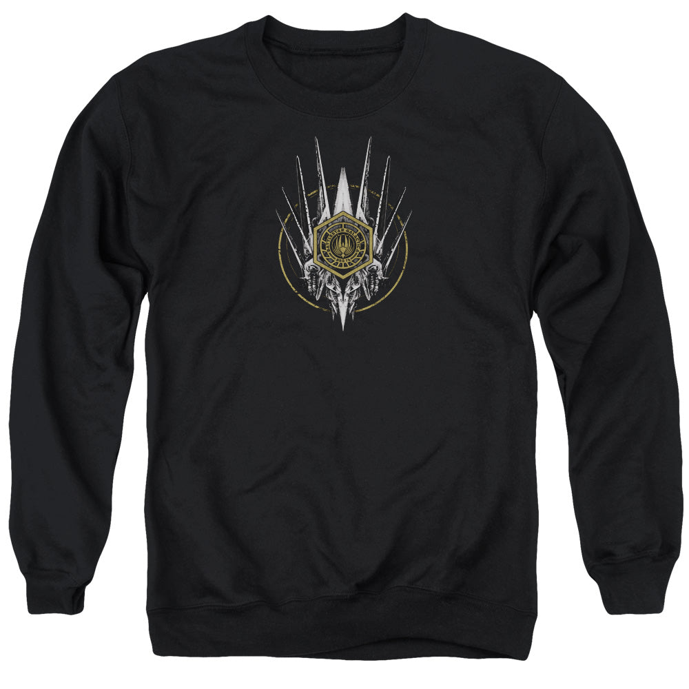 BSG/CREST OF SHIPS - ADULT CREWNECK SWEATSHIRT - BLACK