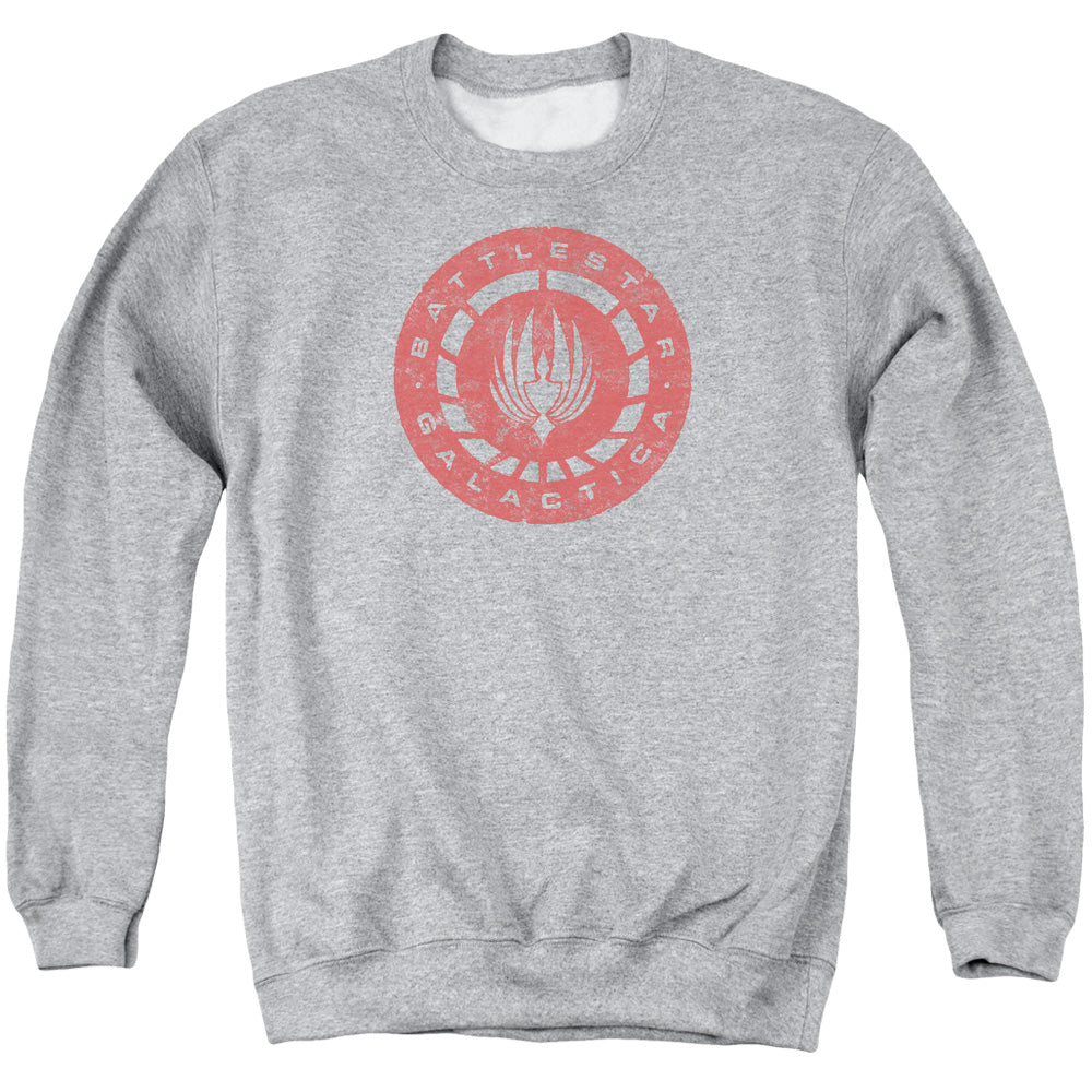 BSG/ERODED LOGO - ADULT CREWNECK SWEATSHIRT - ATHLETIC HEATHER