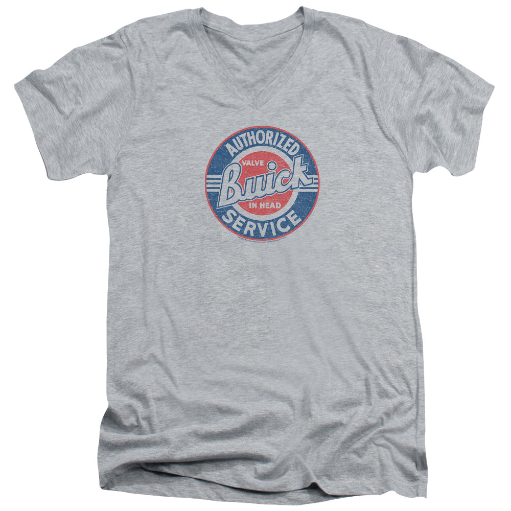 BUICK/AUTHORIZED SERVICE - S/S ADULT V-NECK 30/1 - ATHLETIC HEATHER