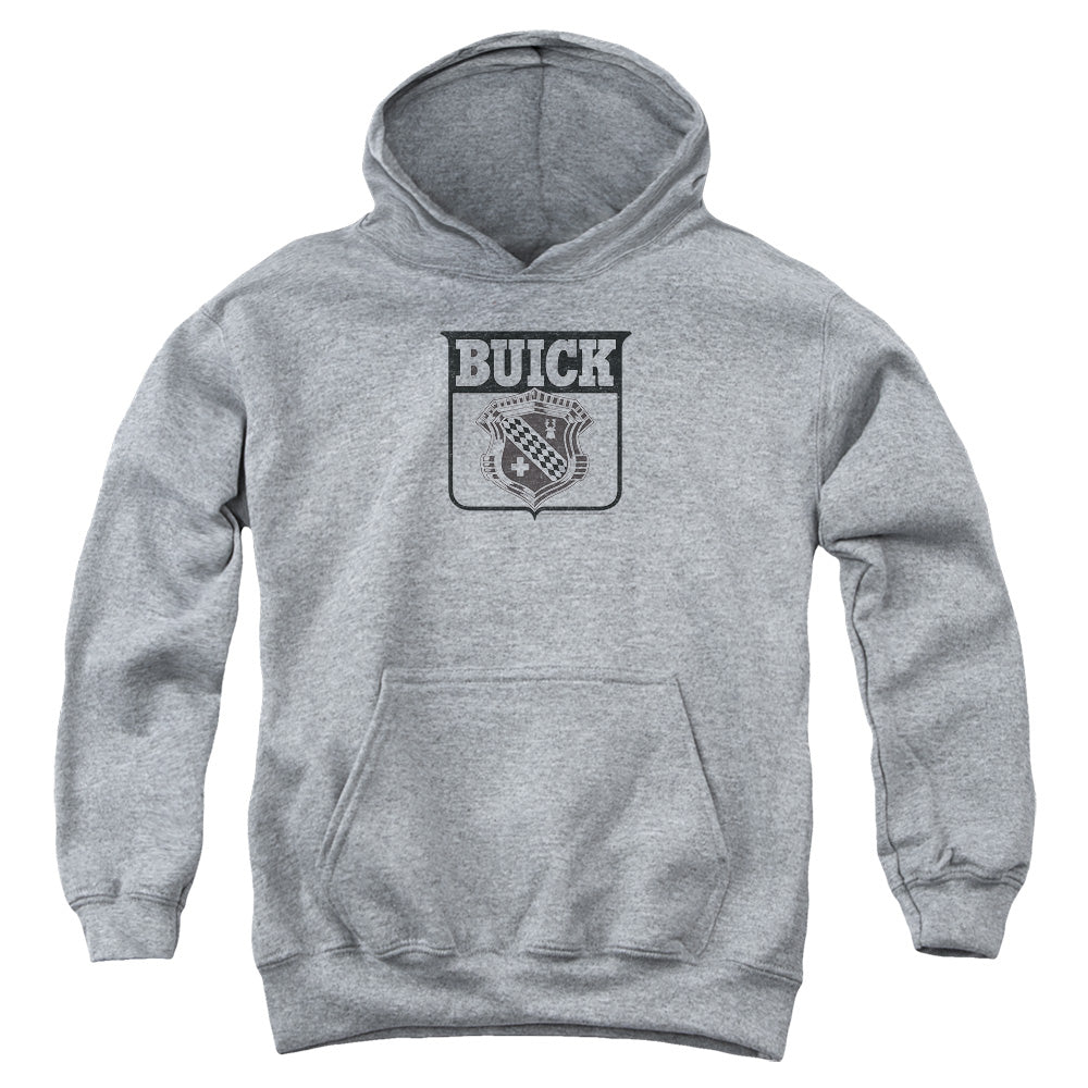 BUICK/1946 EMBLEM - YOUTH PULLOVER HOODIE - ATHLETIC HEATHER