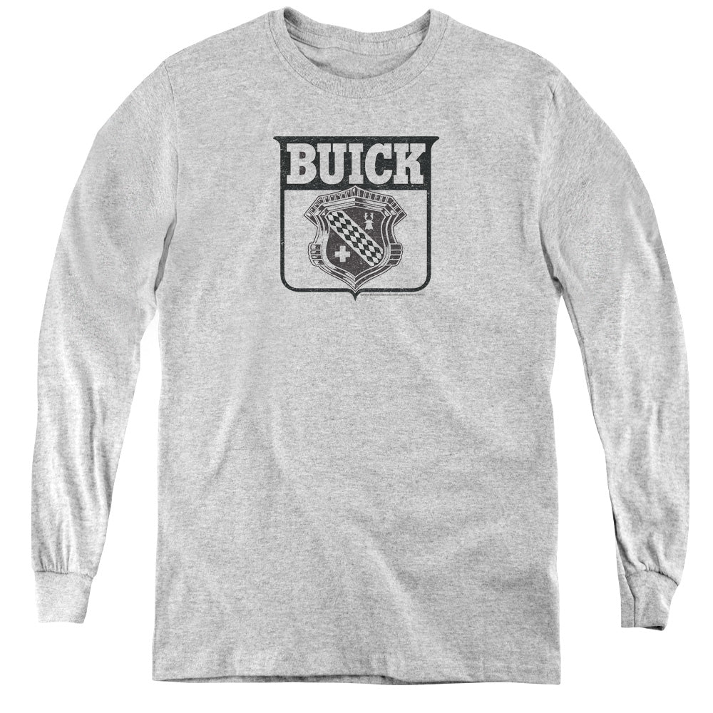 BUICK/1946 EMBLEM - YOUTH LONG SLEEVE TEE - ATHLETIC HEATHER