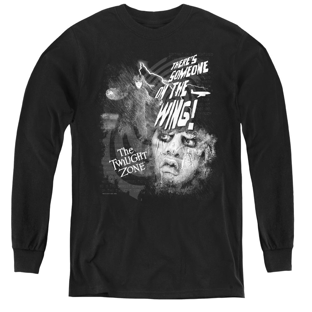TWILIGHT ZONE/SOMEONE ON THE WING - YOUTH LONG SLEEVE TEE - BLACK