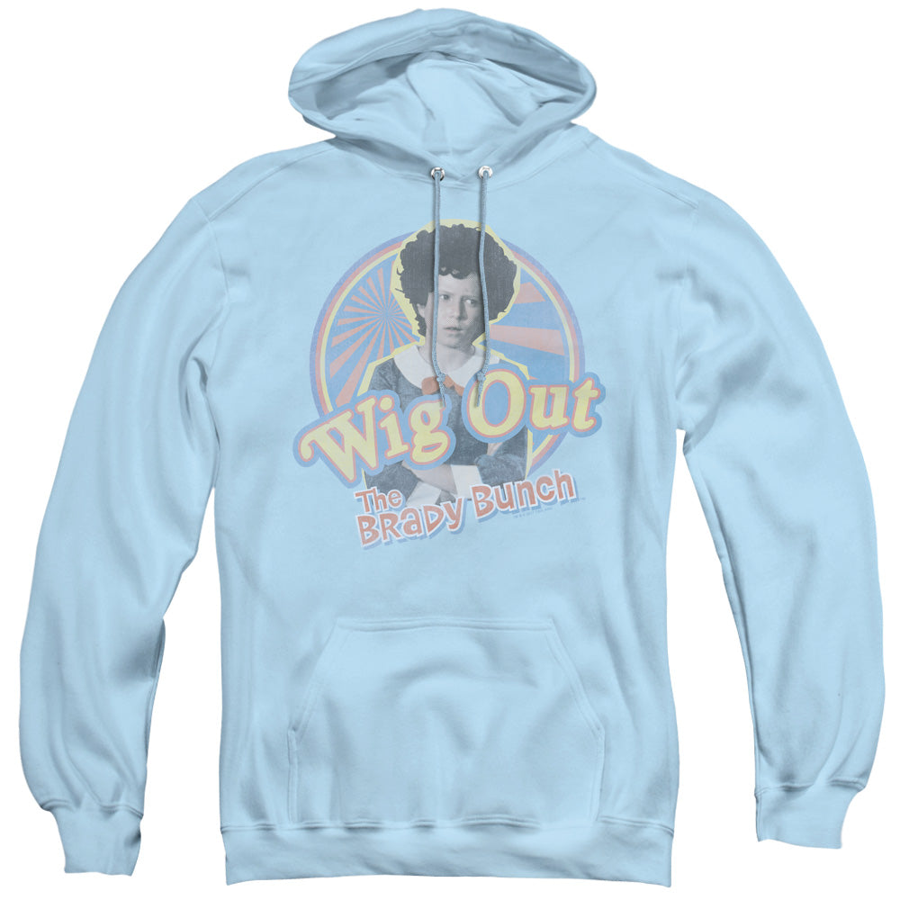 BRADY BUNCH/WIG OUT - ADULT PULLOVER HOODIE - LIGHT BLUE
