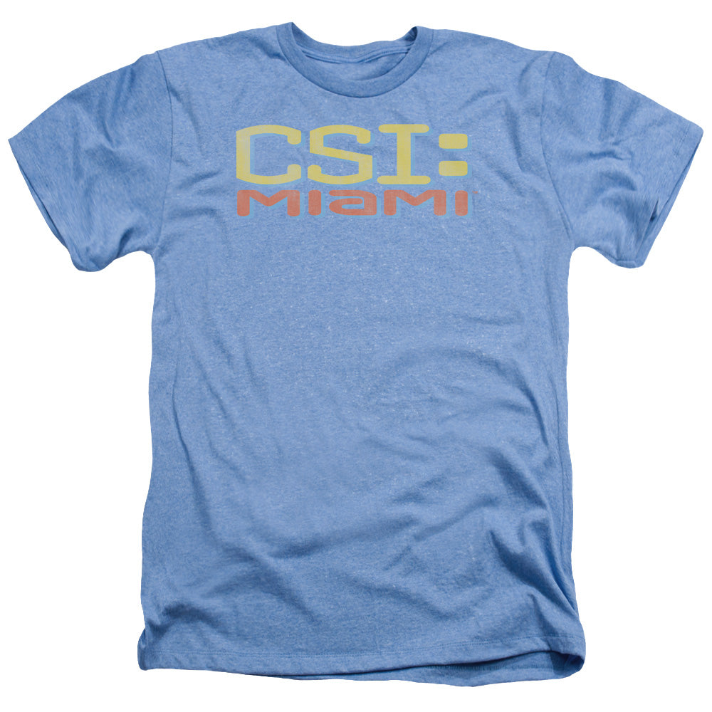 CSI MIAMI/LOGO DISTRESSED - ADULT HEATHER - LIGHT BLUE