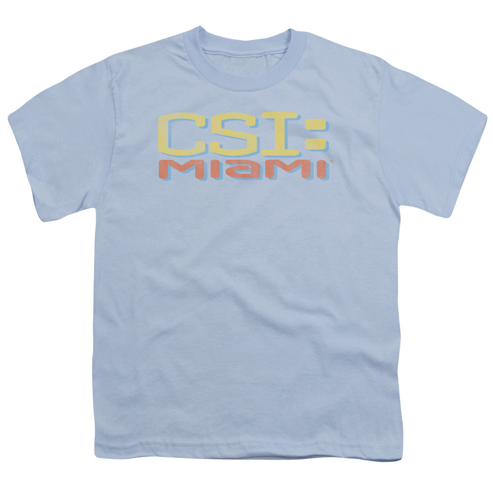 CSI MIAMI/LOGO DISTRESSED - S/S YOUTH 18/1 - LIGHT BLUE