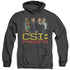 CSI MIAMI/THE CAST IN BLACK - ADULT HEATHER HOODIE - BLACK