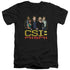 CSI MIAMI/THE CAST IN BLACK - S/S ADULT V-NECK 30/1 - BLACK