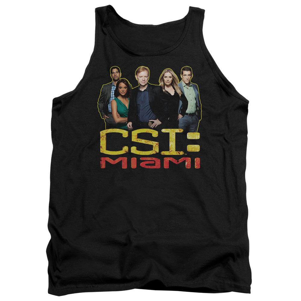 CSI MIAMI/THE CAST IN BLACK - ADULT TANK - BLACK