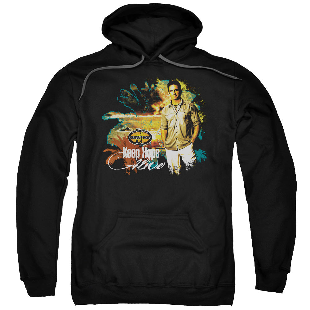 SURVIVOR/KEEP HOPE ALIVE - ADULT PULLOVER HOODIE - BLACK