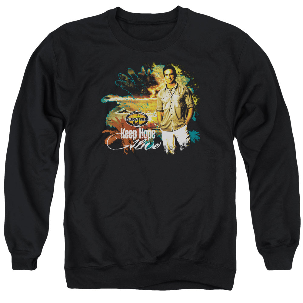 SURVIVOR/KEEP HOPE ALIVE - ADULT CREWNECK SWEATSHIRT - BLACK