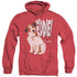 FRASIER/EDDIE - ADULT HEATHER HOODIE - RED