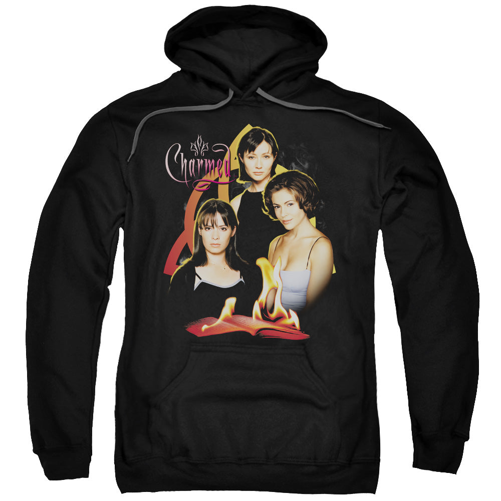 CHARMED/ORIGINAL THREE - ADULT PULLOVER HOODIE - BLACK