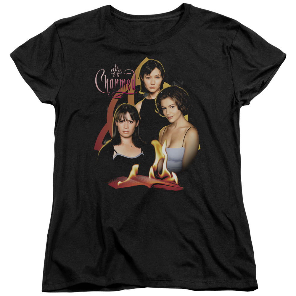 CHARMED/ORIGINAL THREE - S/S WOMENS TEE - BLACK