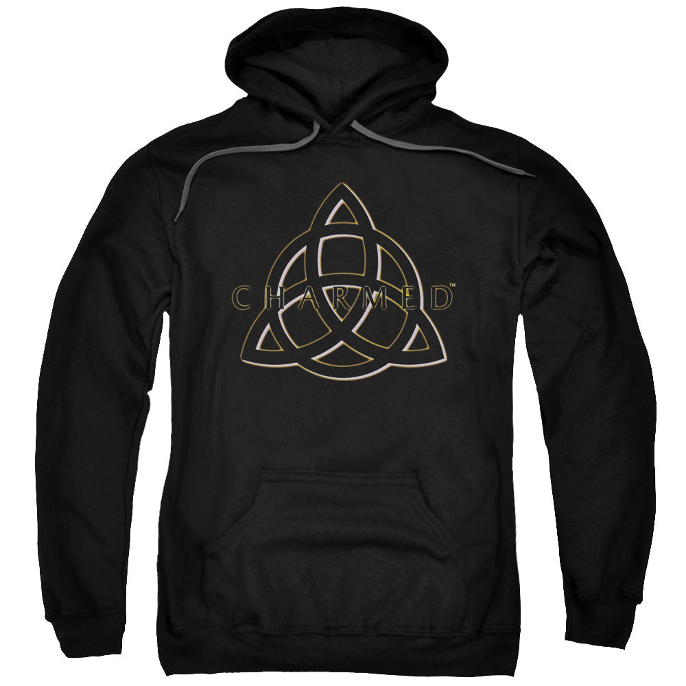 CHARMED/TRIPLE LINKED LOGO - ADULT PULLOVER HOODIE - BLACK