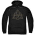 CHARMED/TRIPLE LINKED LOGO - ADULT PULLOVER HOODIE - BLACK