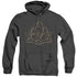 CHARMED/TRIPLE LINKED LOGO - ADULT HEATHER HOODIE - BLACK