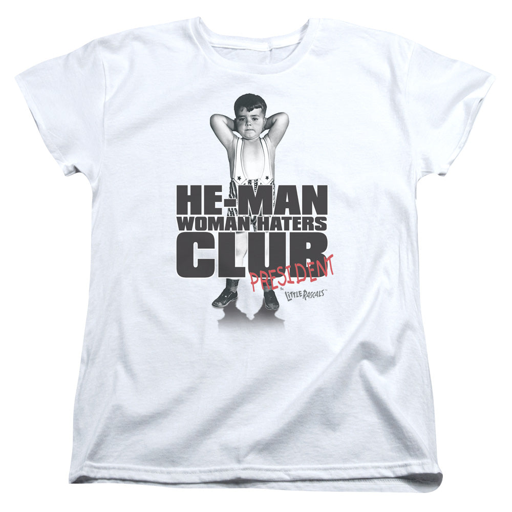 LITTLE RASCALS/CLUB PRESIDENT - S/S WOMENS TEE - WHITE