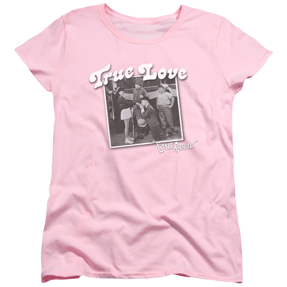 LITTLE RASCALS/TRUE LOVE - S/S WOMENS TEE - PINK