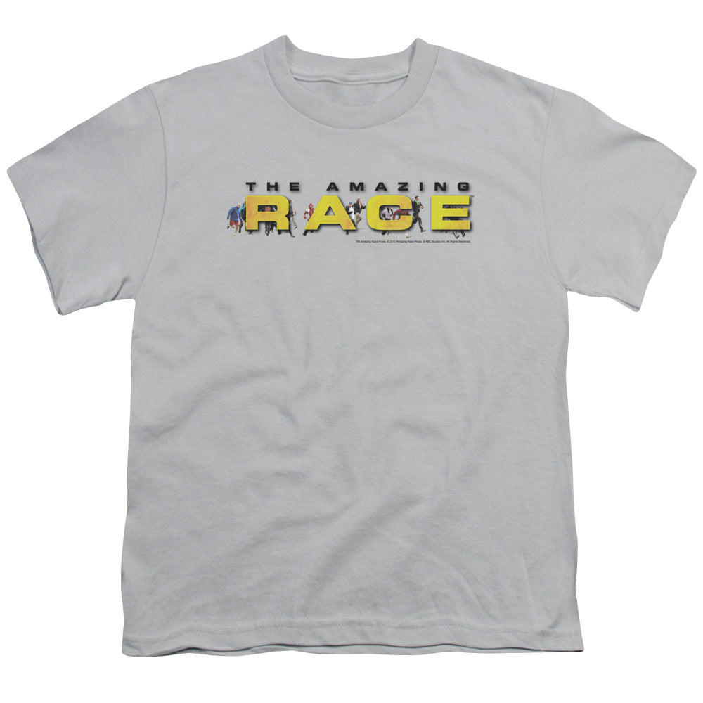 AMAZING RACE/RUNNING LOGO - S/S YOUTH 18/1 - SILVER
