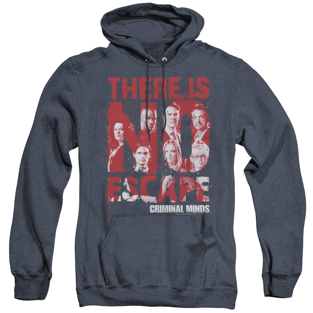 CRIMINAL MINDS/NO ESCAPE - ADULT HEATHER HOODIE - NAVY