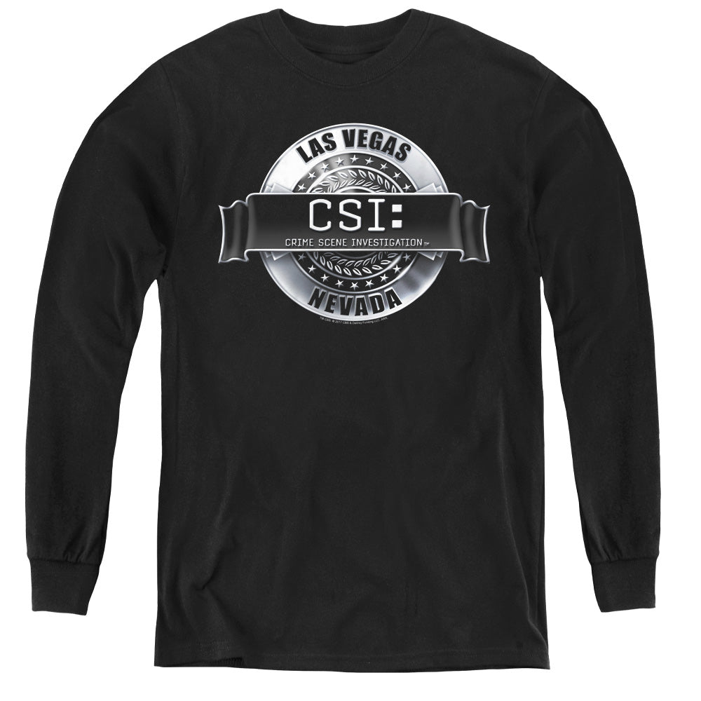 CSI/RENDERED LOGO - YOUTH LONG SLEEVE TEE - BLACK