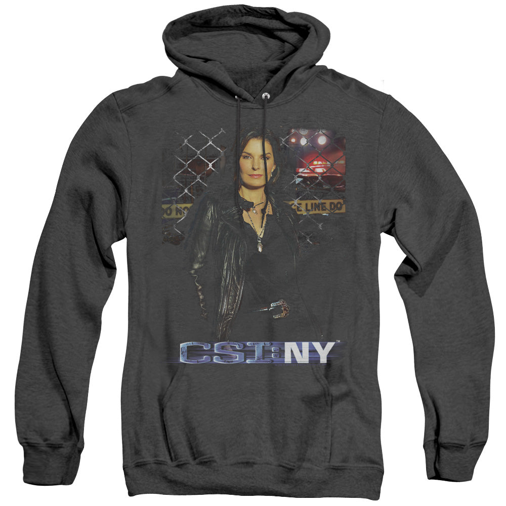 CSI NY/JO - ADULT HEATHER HOODIE - BLACK