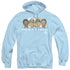 LOVE BOAT/WAVE OF ROMANCE - ADULT PULLOVER HOODIE - LIGHT BLUE