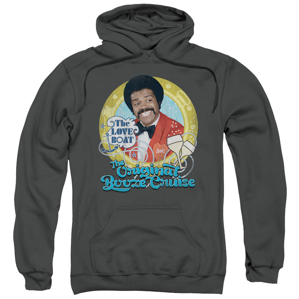 LOVE BOAT/ORIGINAL BOOZE CRUISE - ADULT PULLOVER HOODIE - CHARCOAL