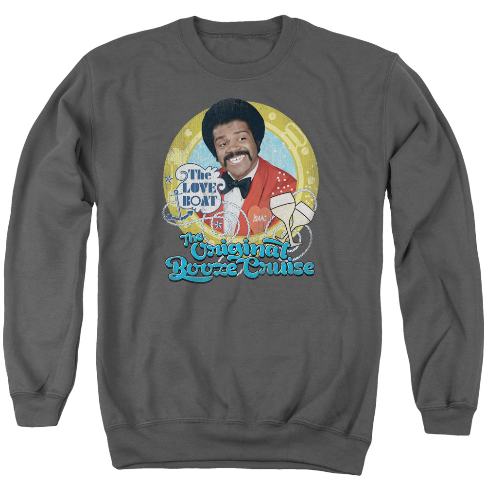 LOVE BOAT/ORIGINAL BOOZE CRUISE - ADULT CREWNECK SWEATSHIRT - CHARCOAL
