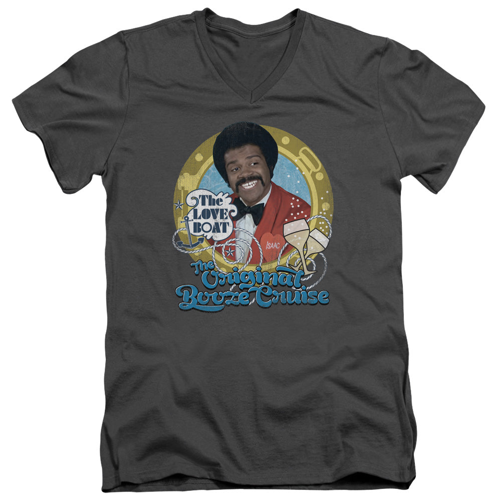 LOVE BOAT/ORIGINAL BOOZE CRUISE - S/S ADULT V-NECK 30/1 - CHARCOAL