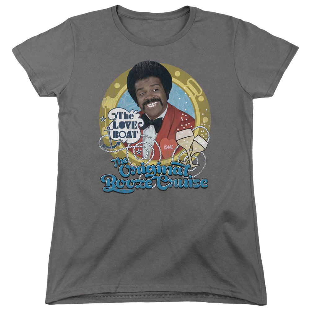 LOVE BOAT/ORIGINAL BOOZE CRUISE - S/S WOMENS TEE - CHARCOAL