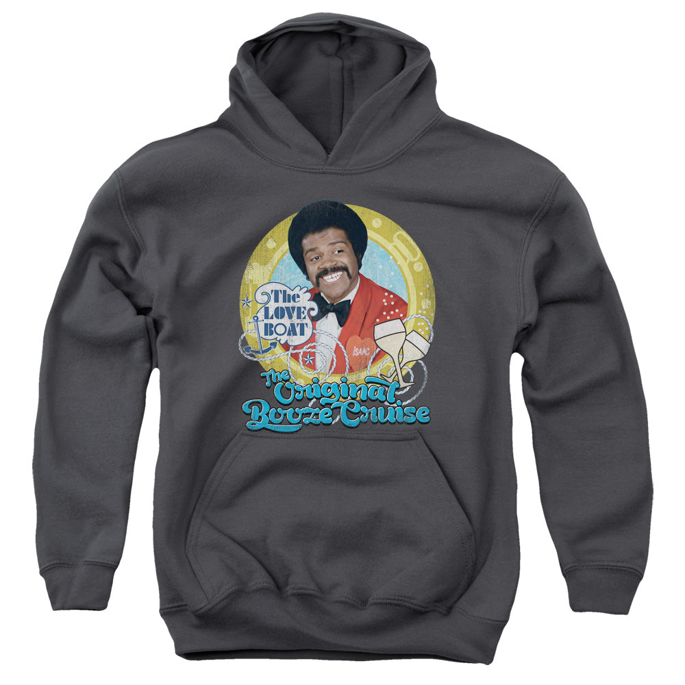 LOVE BOAT/ORIGINAL BOOZE CRUISE - YOUTH PULLOVER HOODIE - CHARCOAL