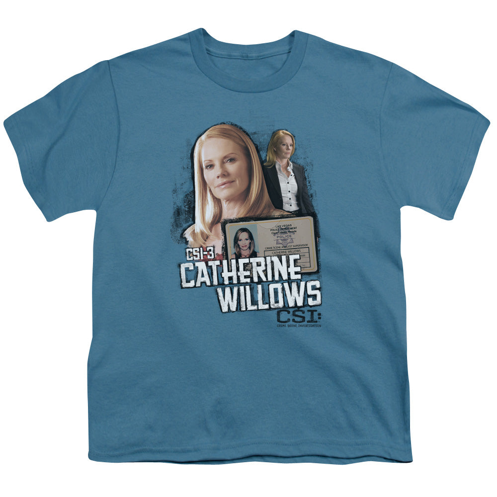 CSI/CATHERINE WILLOWS - S/S YOUTH 18/1 - SLATE
