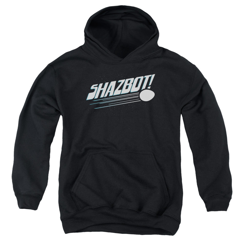 MORK & MINDY/SHAZBOT EGG - YOUTH PULLOVER HOODIE - BLACK