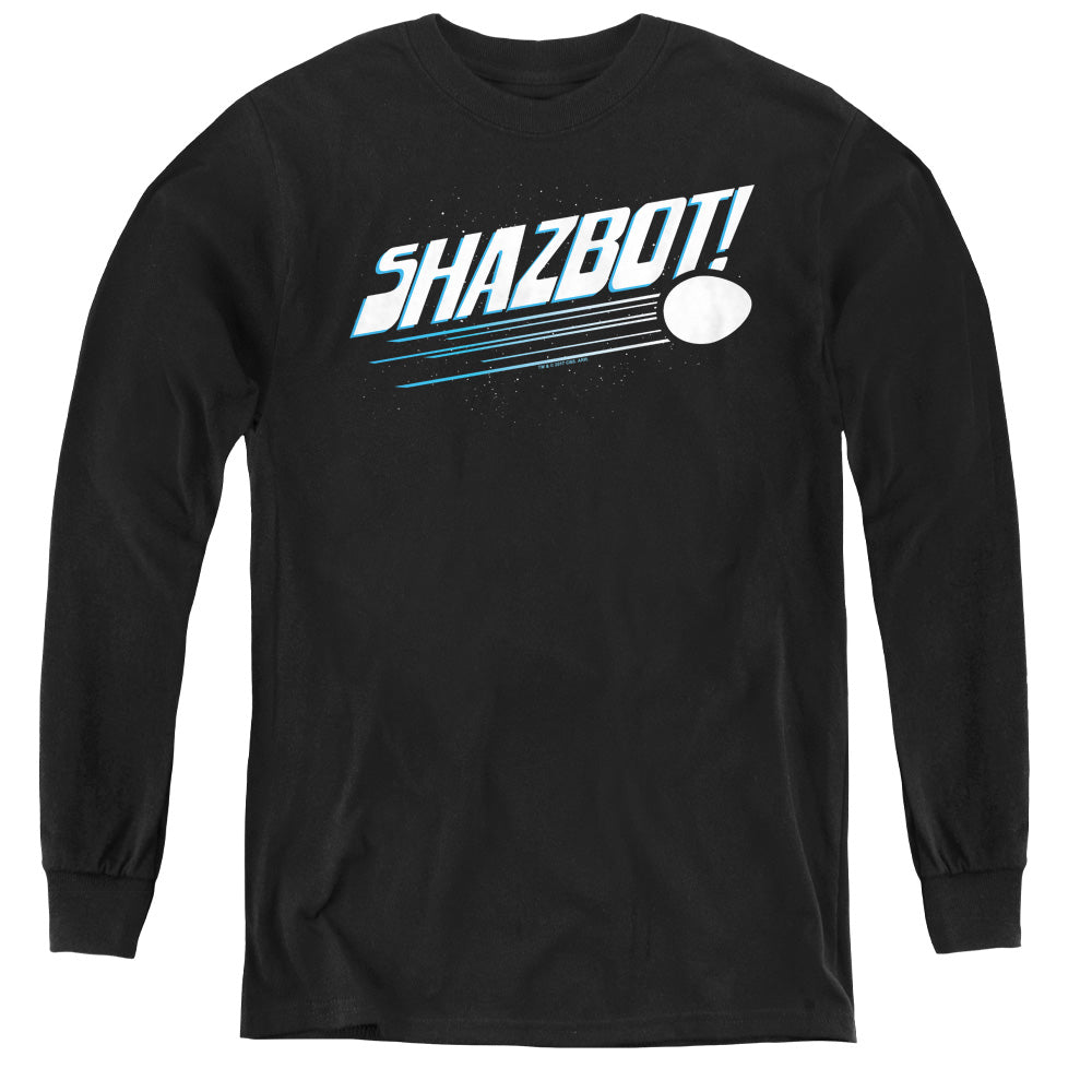 MORK & MINDY/SHAZBOT EGG - YOUTH LONG SLEEVE TEE - BLACK